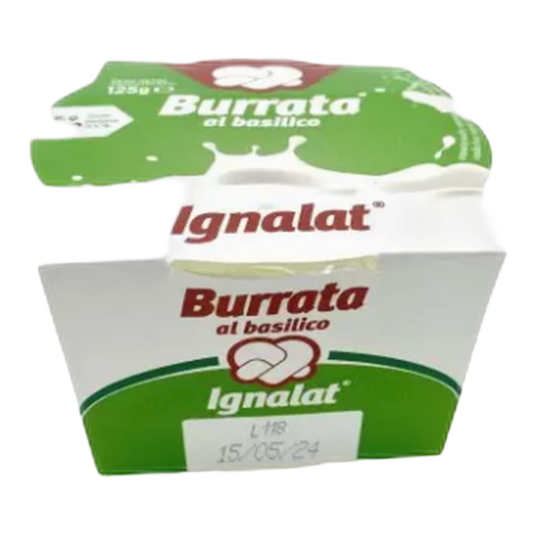 Burratina al basilico Ignalat 125 gr – Świeży serek z bazylią z reg. Apulia 125 g