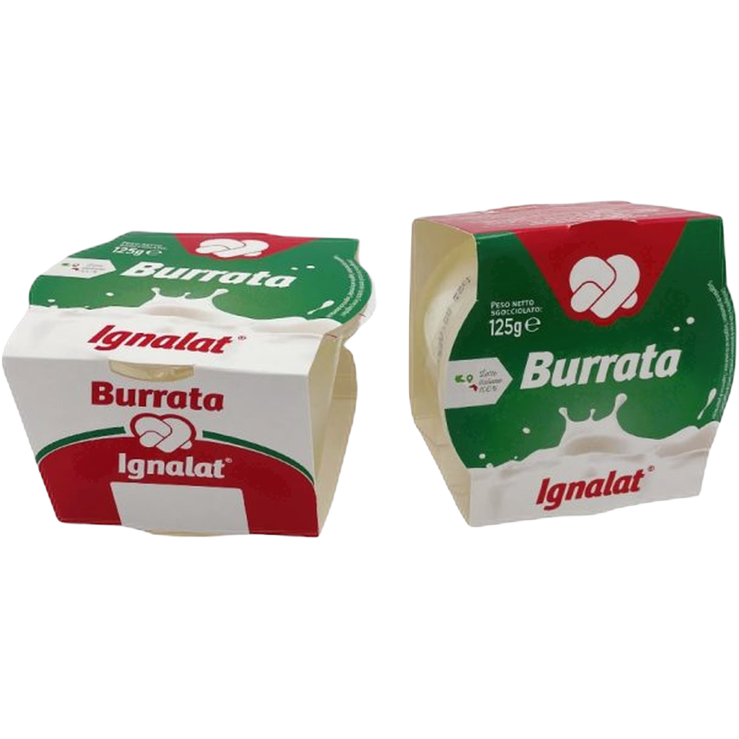 Burrata Ignalat 125 gr x 8 – Burrata z główką z regionu Apulia 125 g x 8 sztuk bez tła
