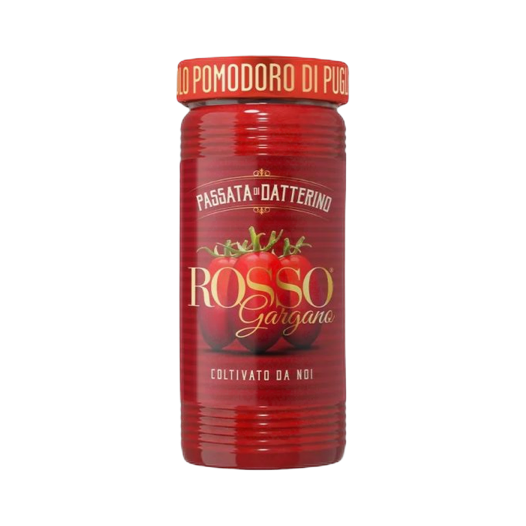 Passata Datterino Tomato Pure Rosso Gargano 290 gr – Passata z pomidorków daktylowych z Apulii 290 g