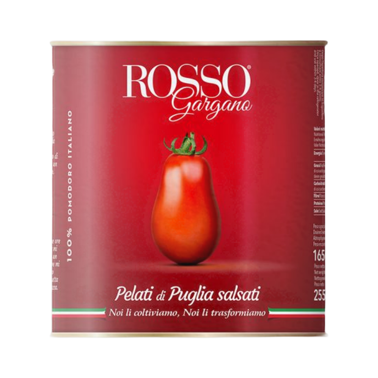 Pomodori pelati SALSATI Rosso Gargano Futuragri 2,55 kg – Włoskie pomidory bez skórki w soku pomidorowym 2,55 kg