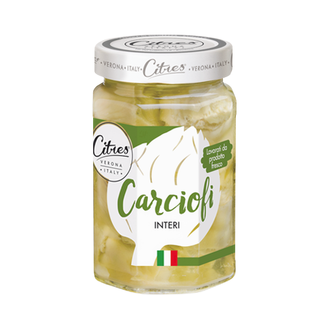 Carciofi interi 290 gr – Karczochy w całości 290 g bez tła