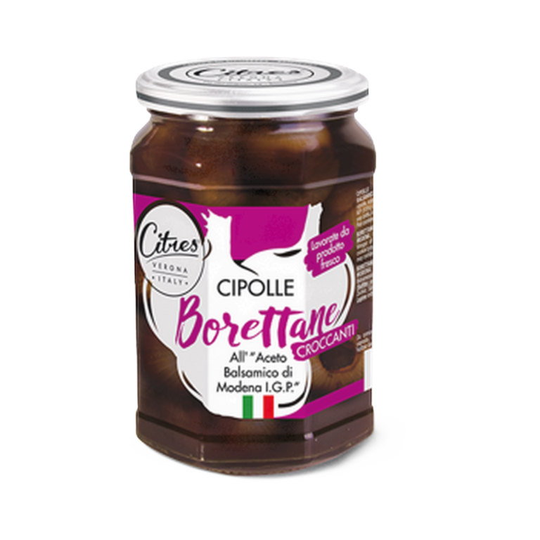 Cipolle borretane all' aceto balsamico IGP 540 gr – Cebulki borretane w occie balsamicznym IGP 540 g