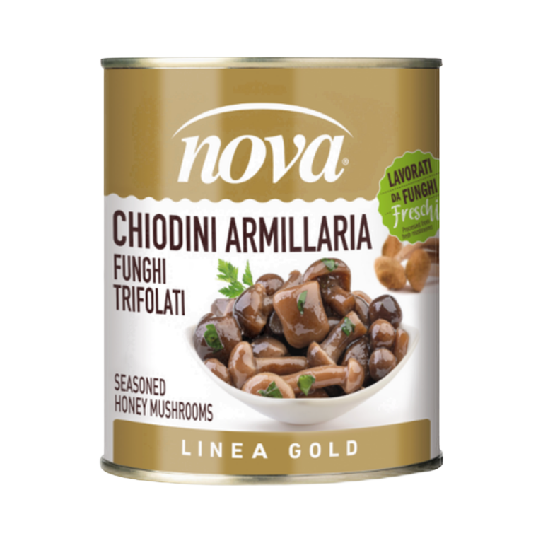 Chiodini armillaria funghi trifolati gold 850 ml – Opieńki miodowe w oleju 850 ml