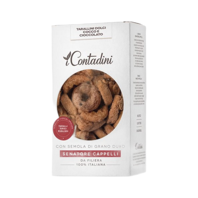 Tarallini al cocco e cioccolato 250 gr – Włoska przekąska na słodko z kokosem i czekoladą 250 g
