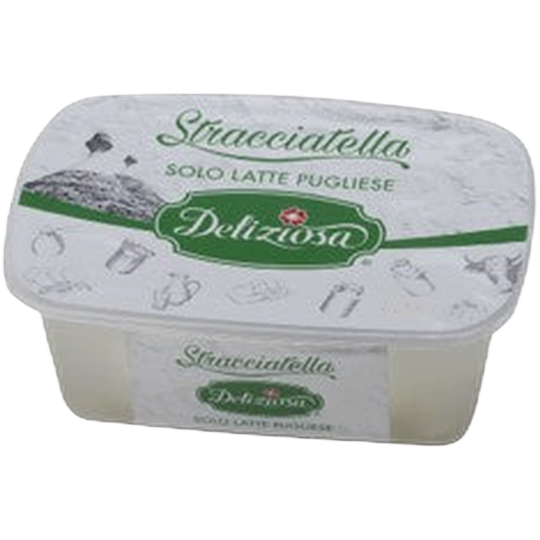 Stracciatella Deliziosa 250 gr – Świeży miękki serek krowi typu pasta filata z dodatkiem śmietanki 250 g