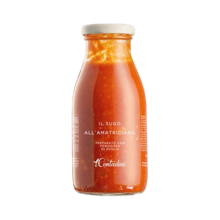 Sugo all'amatriciana 250 gr – Sos pomidorowy z guanciale i serem pecorino 250 g