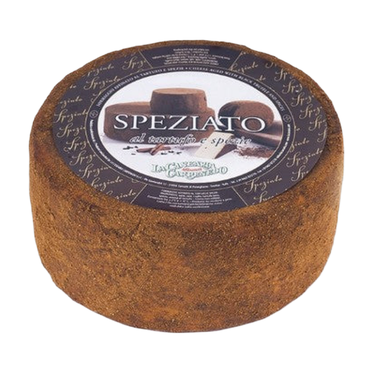 Speziato al tartufo ok. 3 kg – Dojrzewający ser z mleka krowiego, uszlachetniany truflą i przyprawami 3 kg
