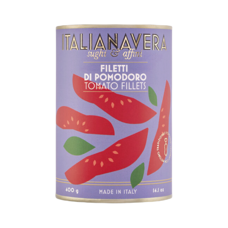 Filetti di Pomodoro Pelato 400 g – Italianavera. Filety obranych pomidorów w sosie własnym 400 g