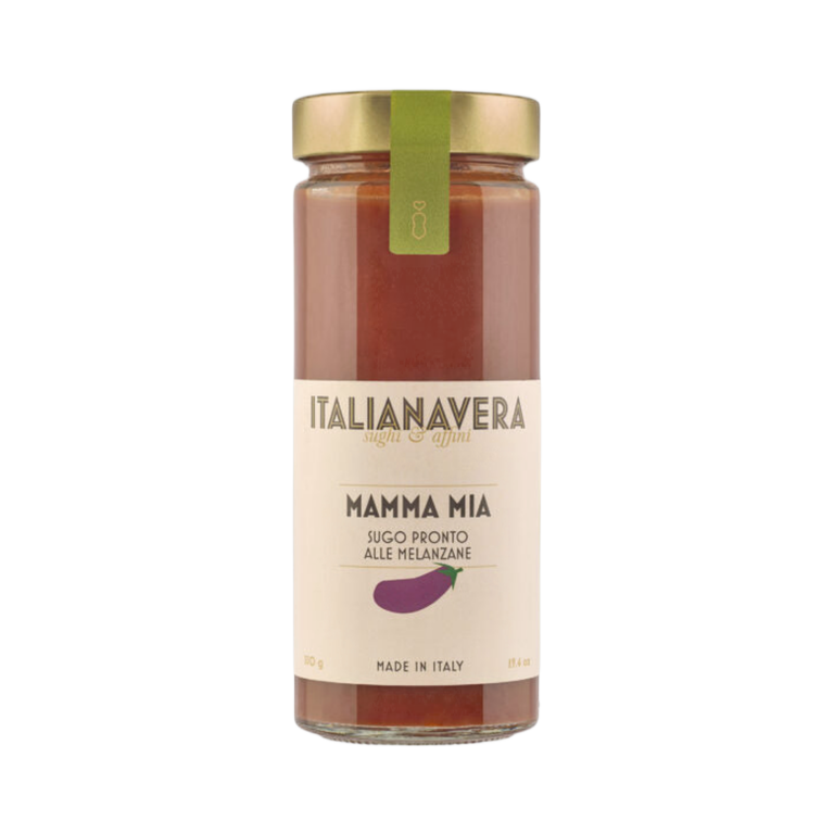 Mamma Mia- Sugo naturale alle melanzane 280 g – Italianavera. Naturalny sos pomidorowy z bakłażanem i bazylią 280 g