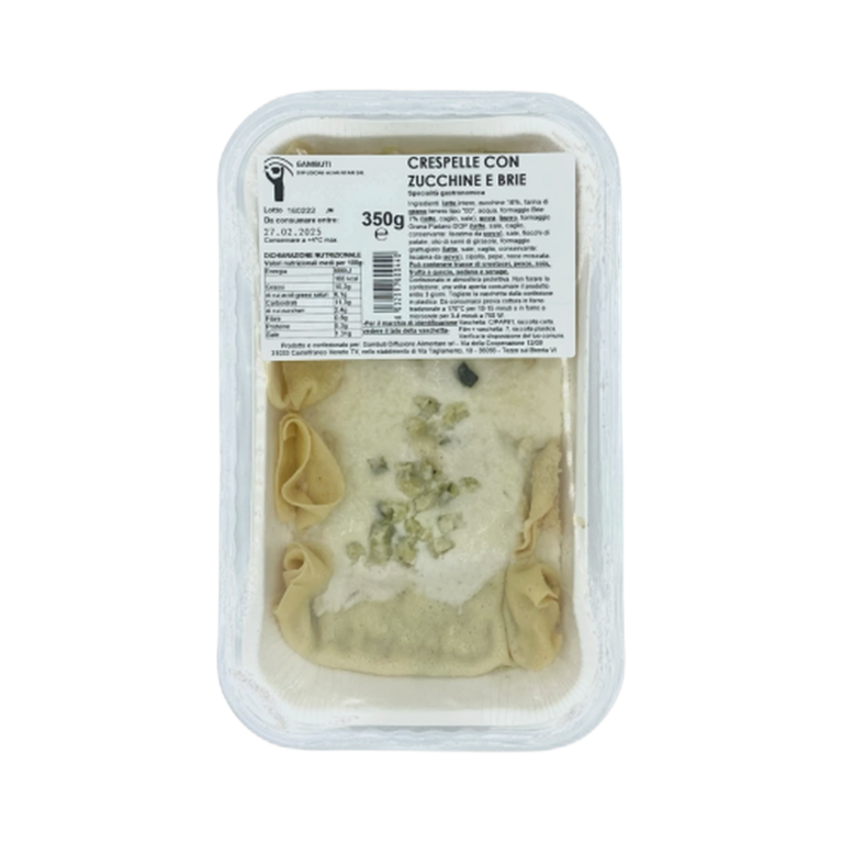 Gambuti Crespelle zucchine e brie 350 gr – Naleśniki z farszem z cukini i sera brie w sosie beszamelowym 350 g
