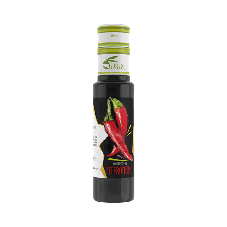 Oleum Sicilia Olio extra vergine di oliva condimento al peperoncino 250 ml – Oliwa z oliwek extra vergine aromatyzowana ostrą papryczką peperoncino 250 ml