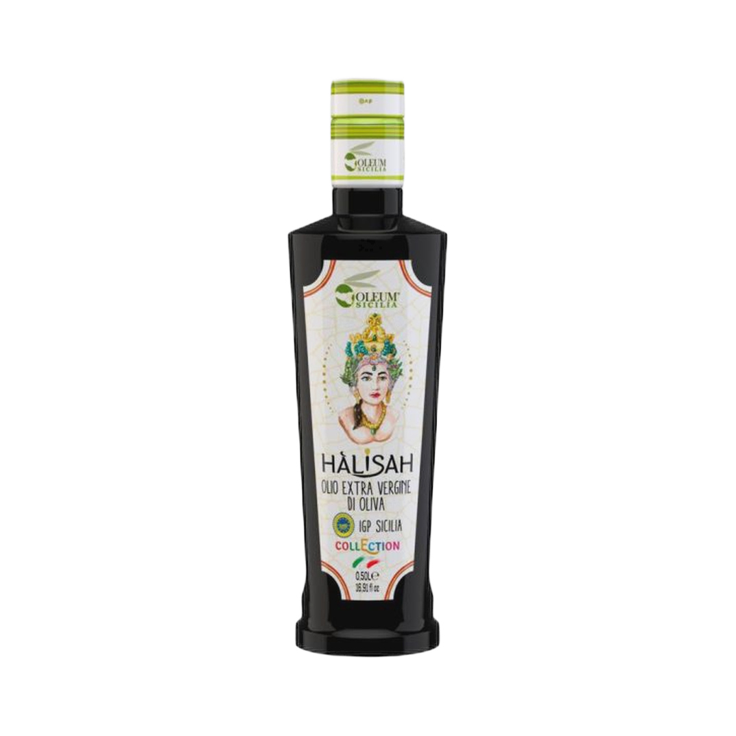 Oleum Sicilia Olio extra vergine di oliva condimento all' aglio 250 ml – Oliwa z oliwek extra vergine aromatyzowana czosnkiem 250 ml bez tła