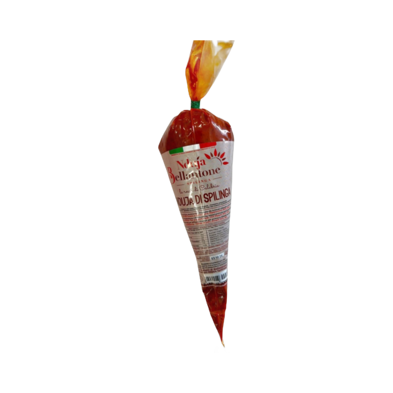 Nduja in sac a poche 500 g – Pikantna smarowalna kiełbasa wieprzowa z papryczką peperoncino w rękawie cukierniczym 500 g