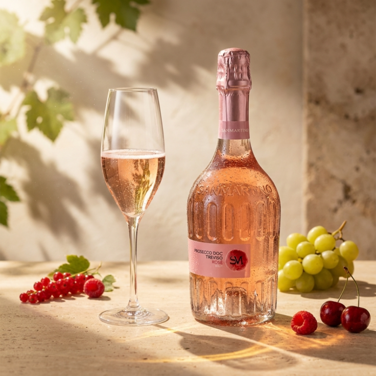 Wino różowe musujące wytrawne San Martino Prosecco Rosé Millesimato Brut