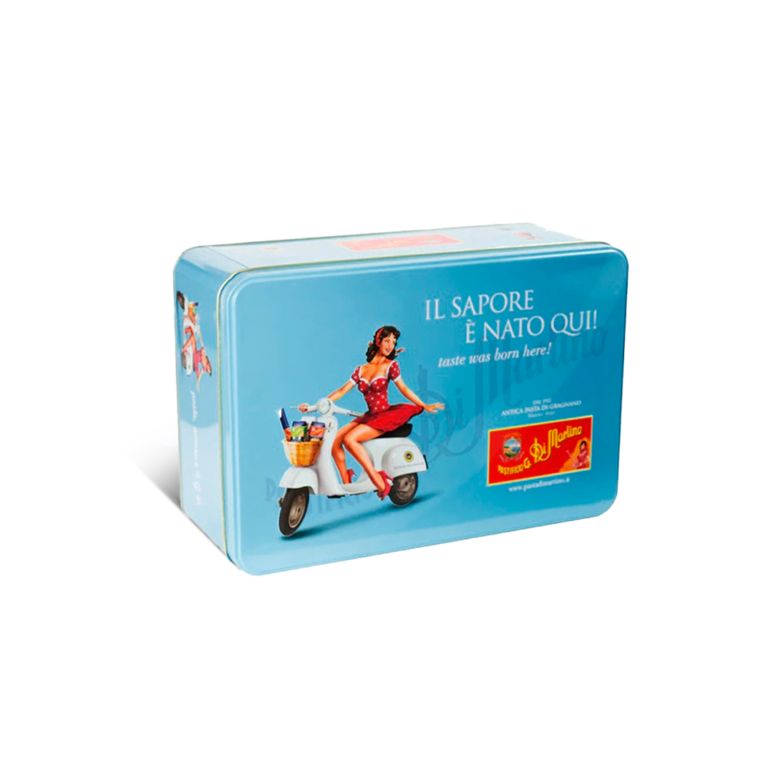 Dolce & Gabbana Turchese Pin Up – kolekcjonerska puszka z makaronami Di Martino 7 × 500 g