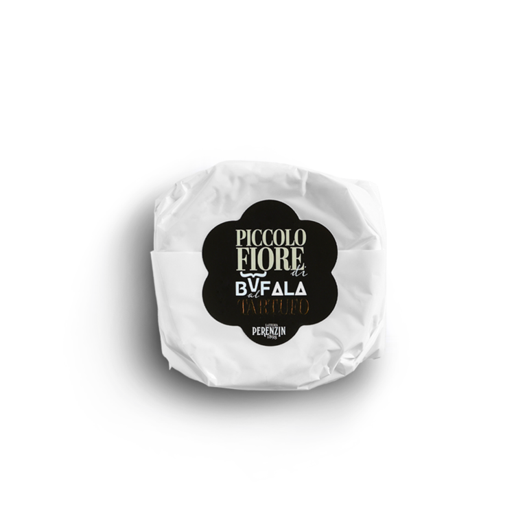 Piccolo Fiore di Bufala al Tartufo – ser z mleka bawolego z czarną truflą 250 g